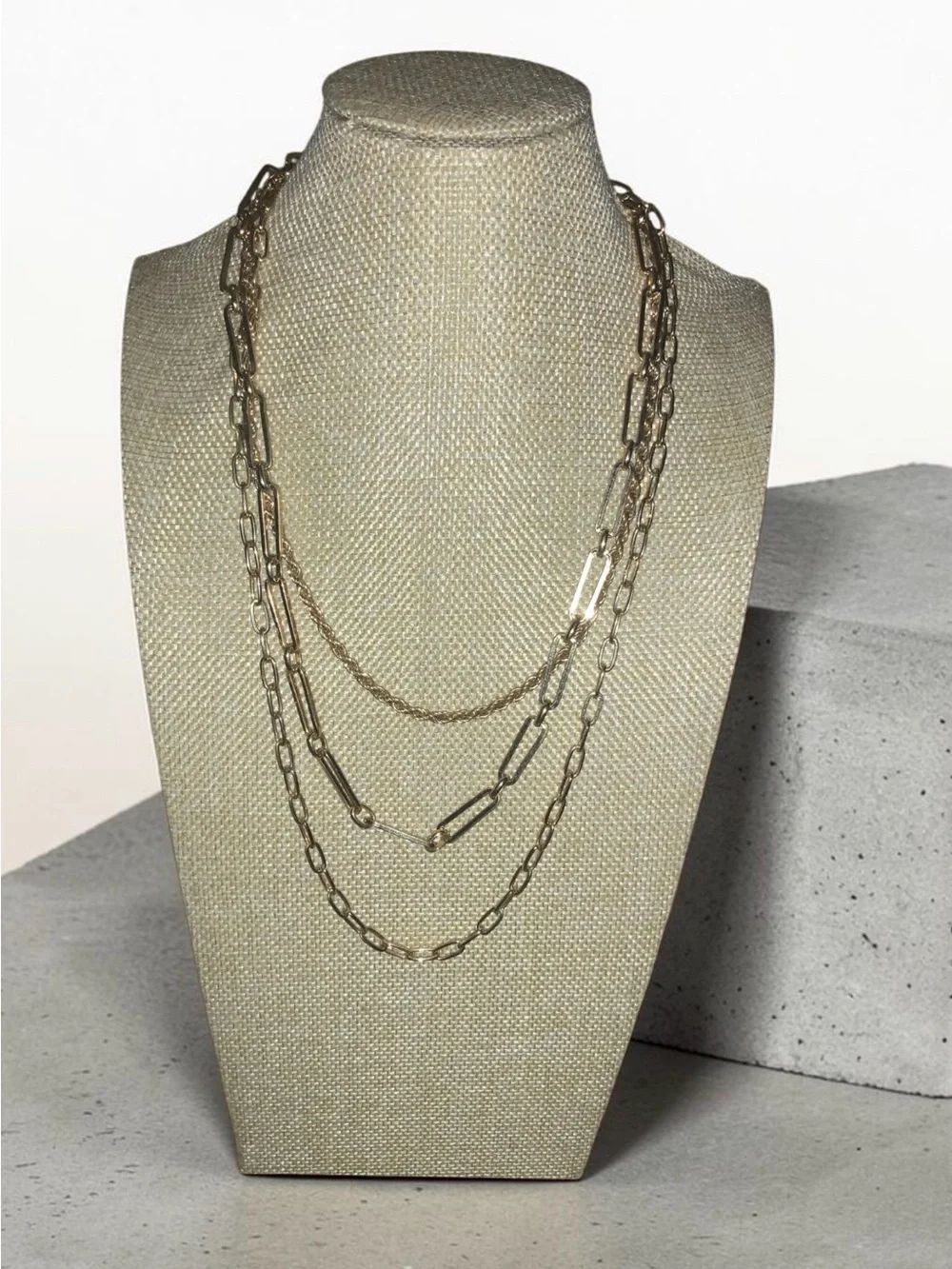 Express layered Gold Link Necklace.